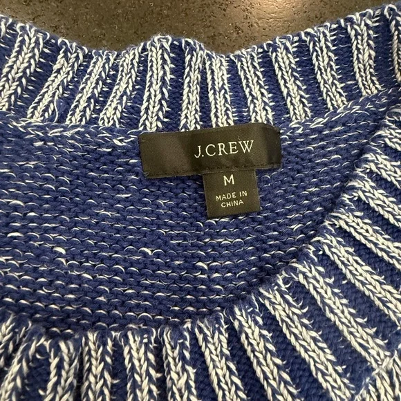 J. Crew Heathered Blue Crew Neck Sweater - Picture 3 of 3